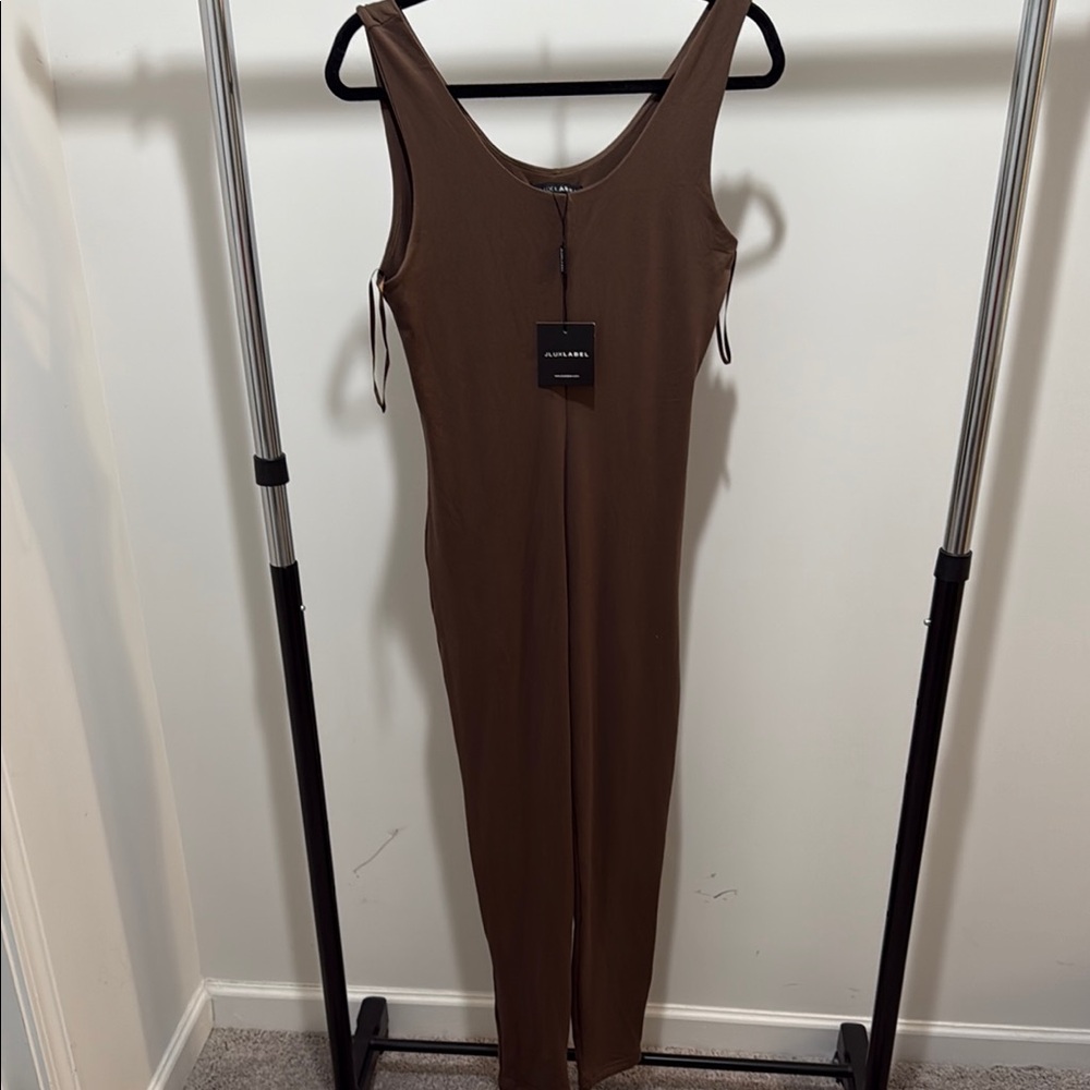 JLUXLABEL Chocolate Sleeveless Jumpsuit